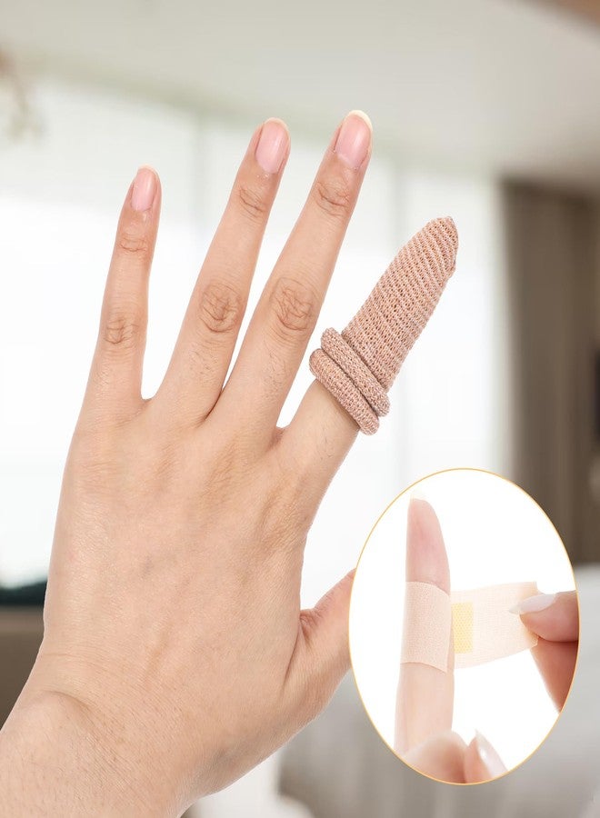 Gtziqa Cotton Bandage Finger Cots, 15 Pcs Breathable Finger Gloves Elastic Thumb Protectors Reusable Fingers Covers for Wounds, Injury, Gardening Work, Kitchen (Skin Color) - Image 4